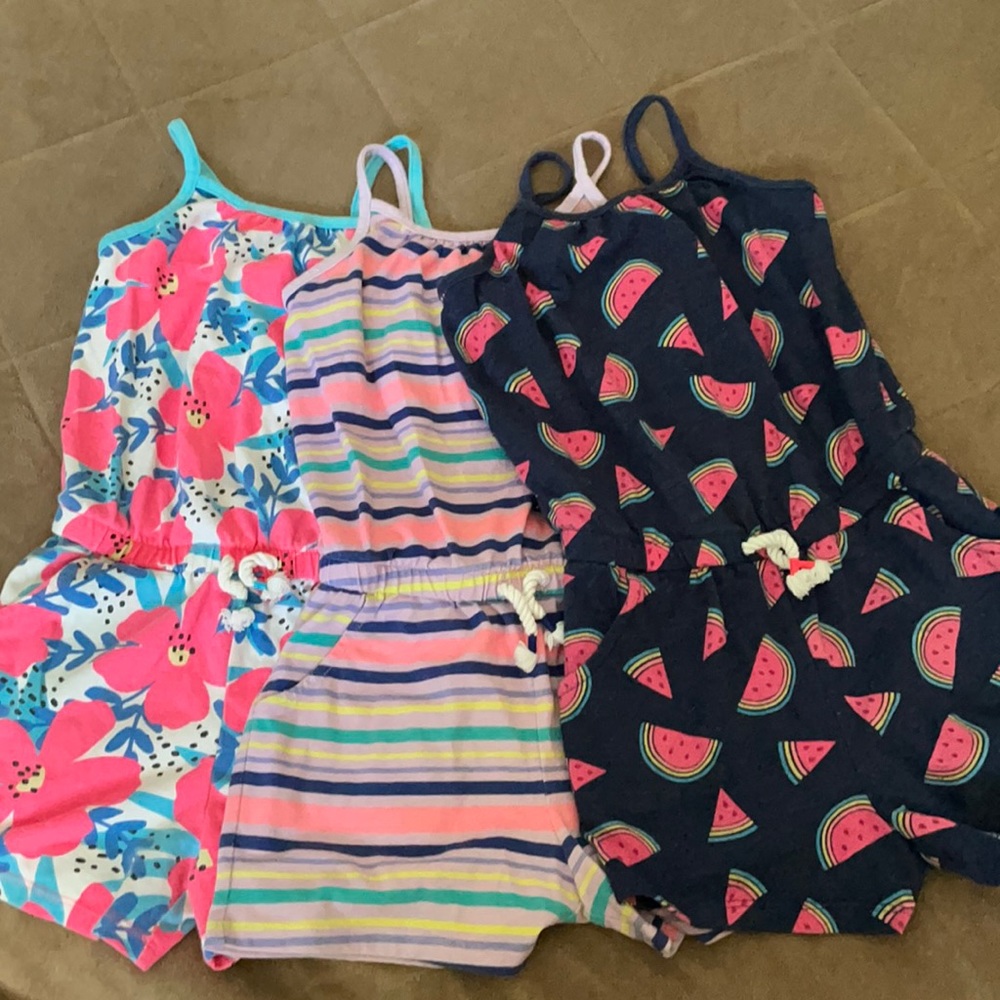 GUC Lot of girls S(6/6X) Cat & Jack rompers